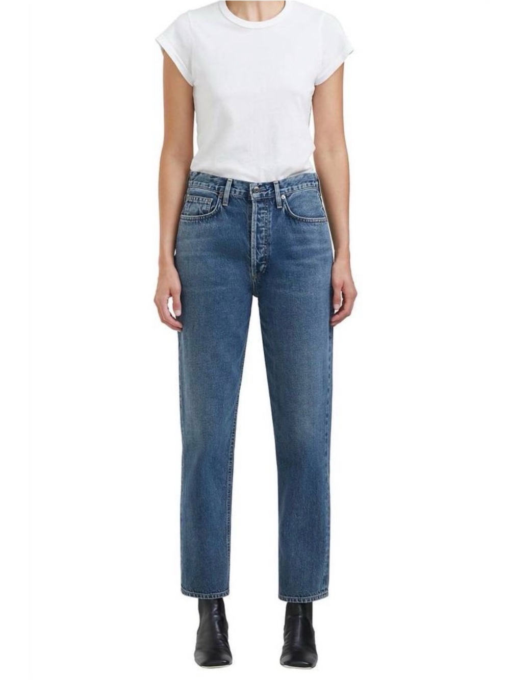 AGOLDE Fen High Rise Relaxed Taper Jean in Highway Size 27
